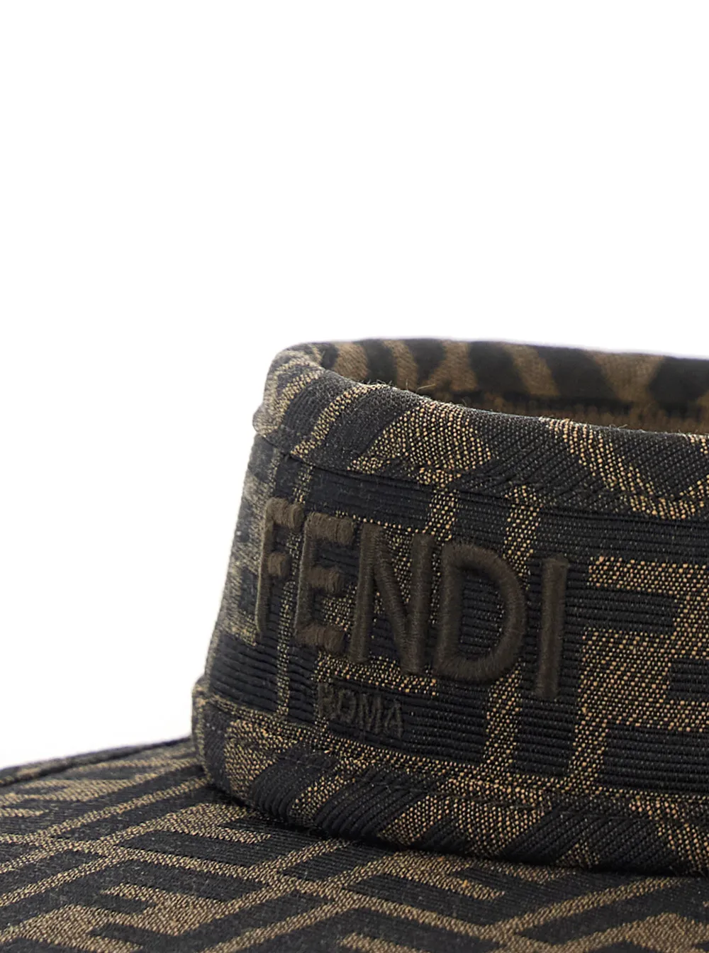 Fendi Kids Ff Jacquard Logo Embroidered Visor
