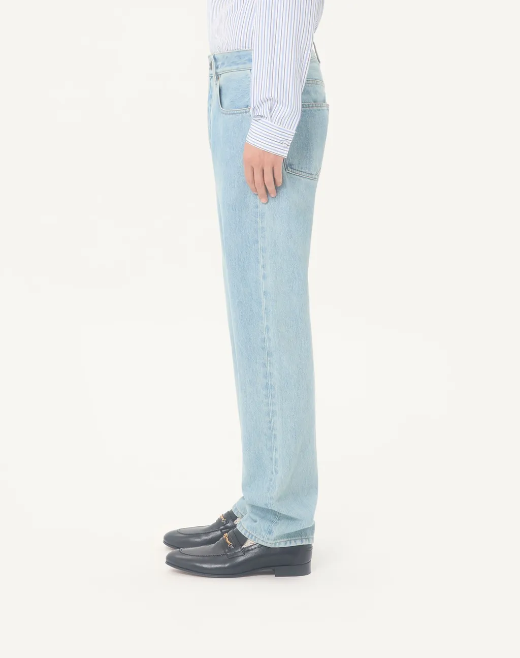 Valentino	Logo Patch Straight Leg Jeans