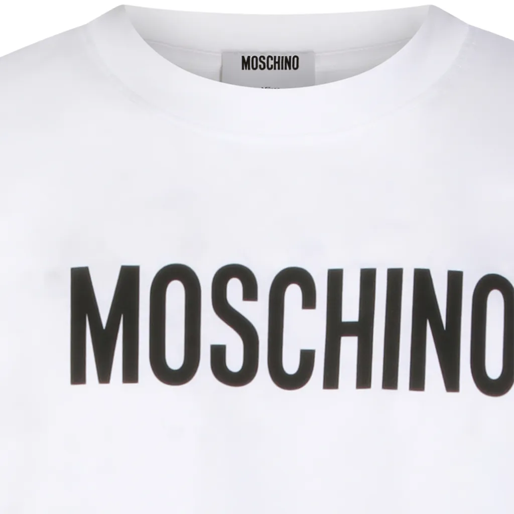 Moschino Logo-Print Crewneck T-Shirt