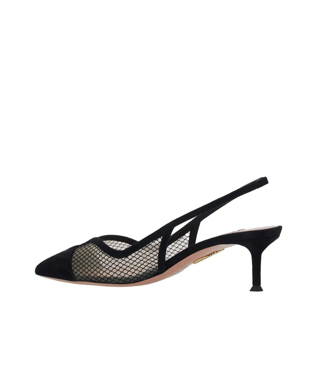 Aquazzura Gia Mesh Sling Pumps