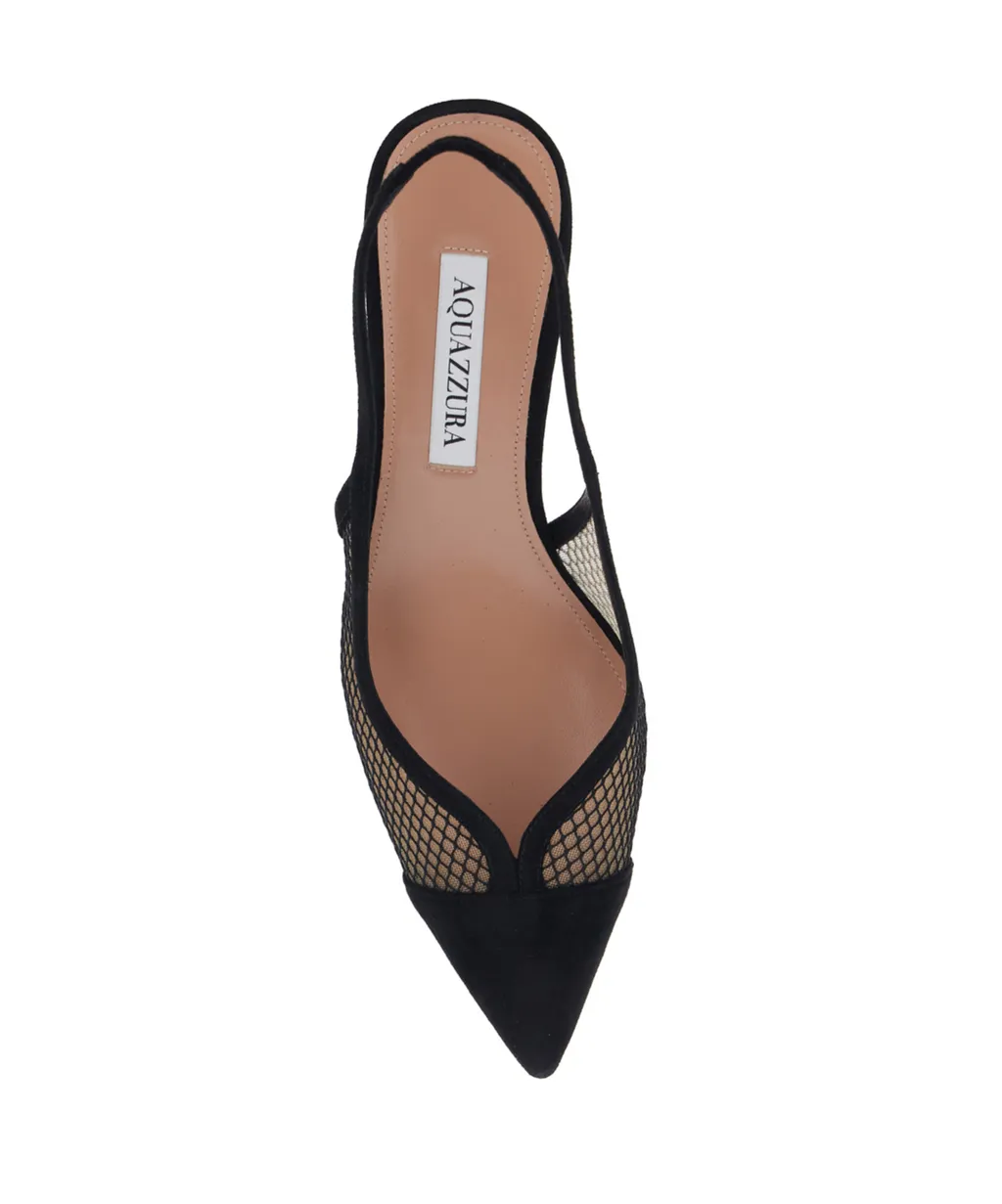 Aquazzura Gia Mesh Sling Pumps