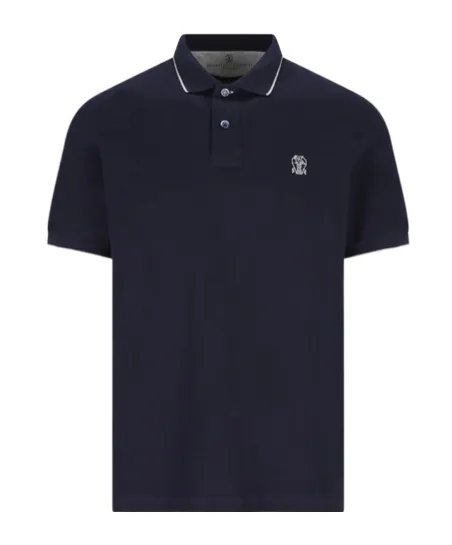 Brunello Cucinelli Logo Embroidered Short-Sleeved Polo Shirt