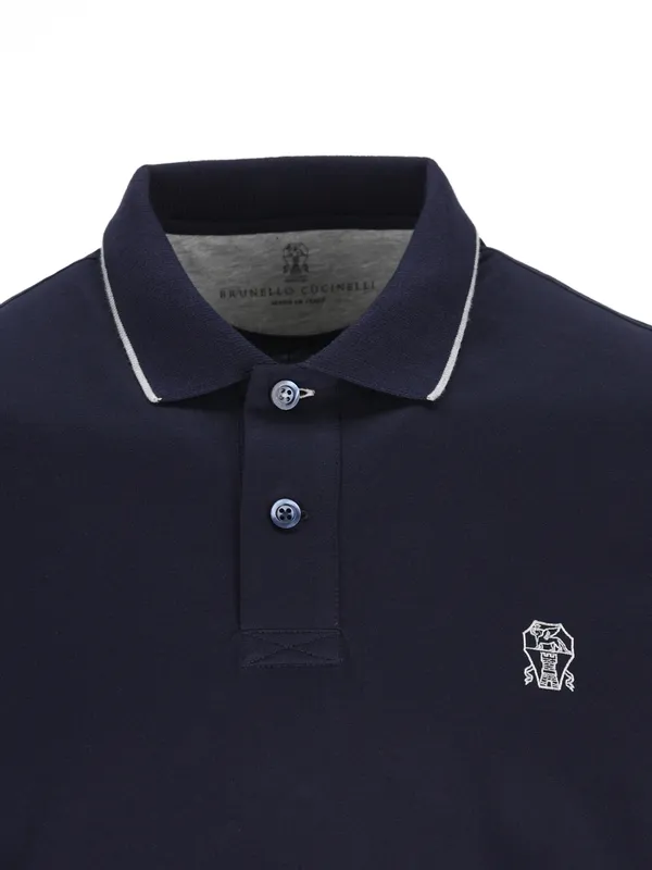 Brunello Cucinelli Logo Embroidered Short-Sleeved Polo Shirt