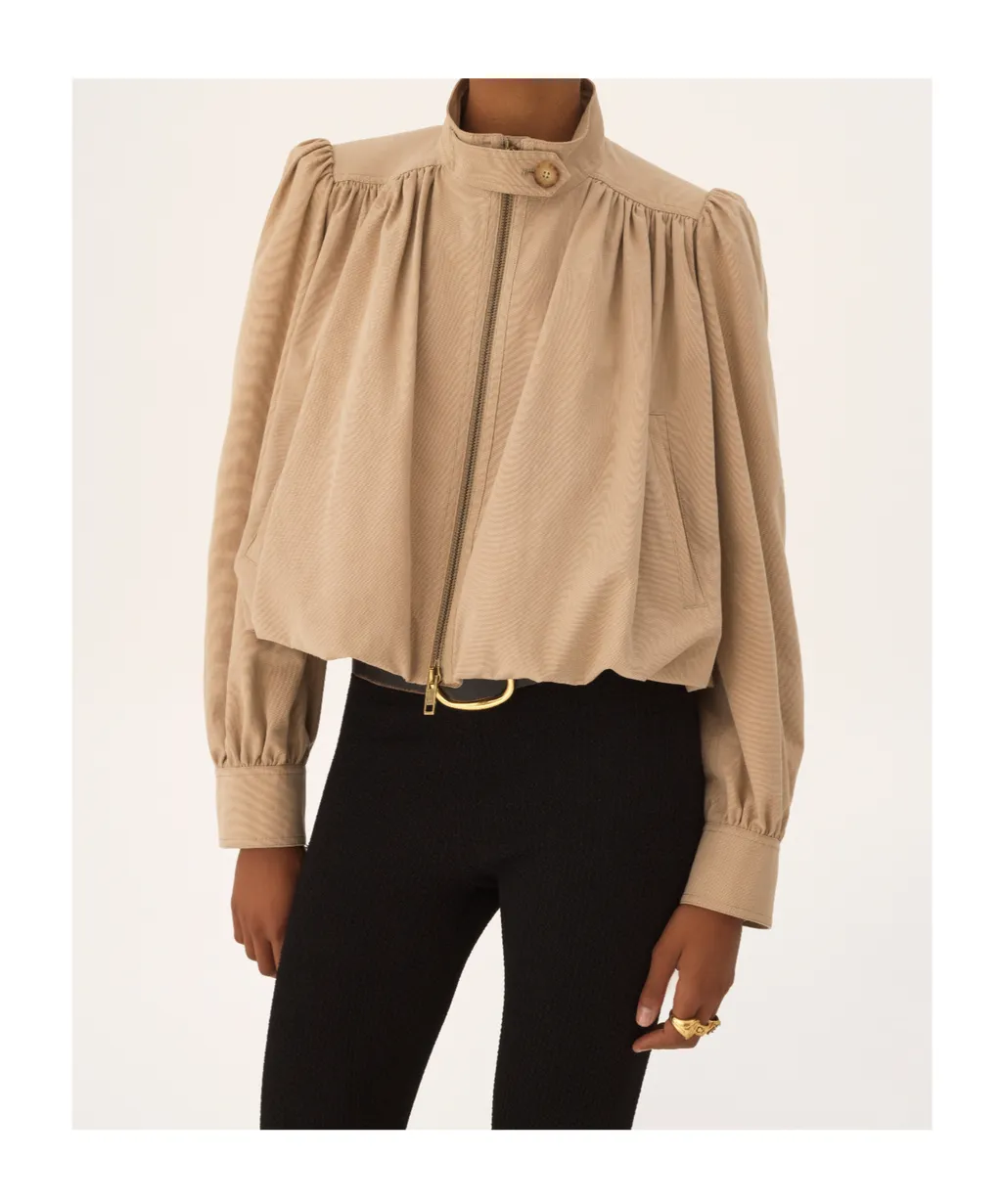 Gathered-Detail Jacket