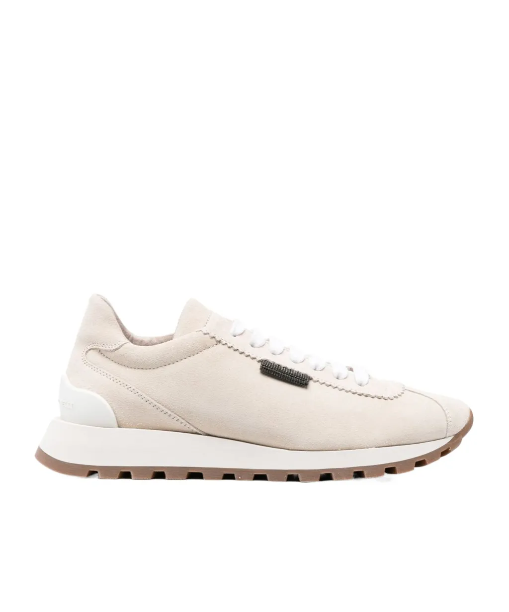 Brunello Cucinelli Round-Toe Lace-Up Trainers
