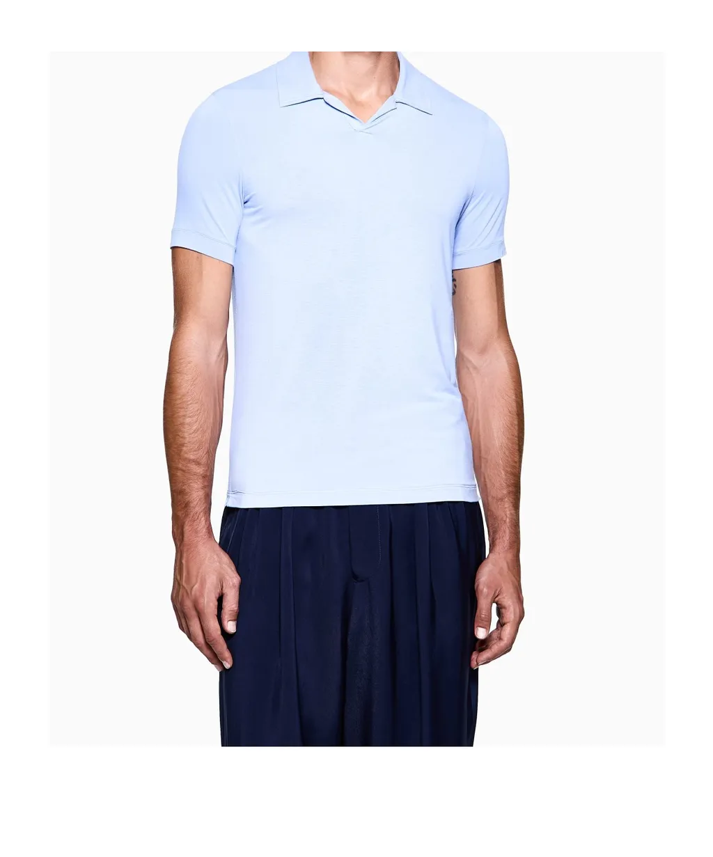 Giorgio Armani Stretch Short-Sleeved Jersey Polo Shirt