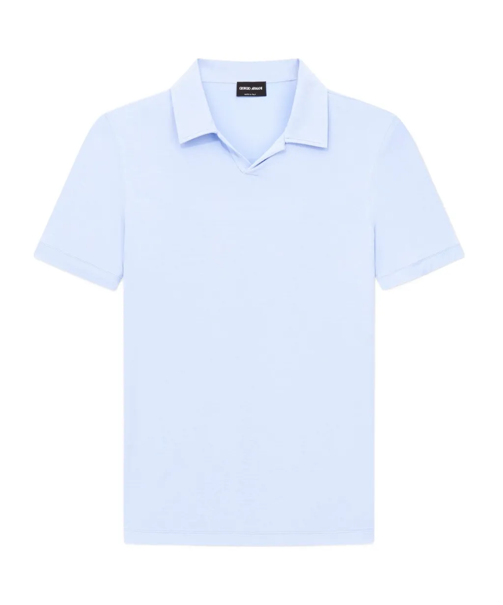 Giorgio Armani Stretch Short-Sleeved Jersey Polo Shirt