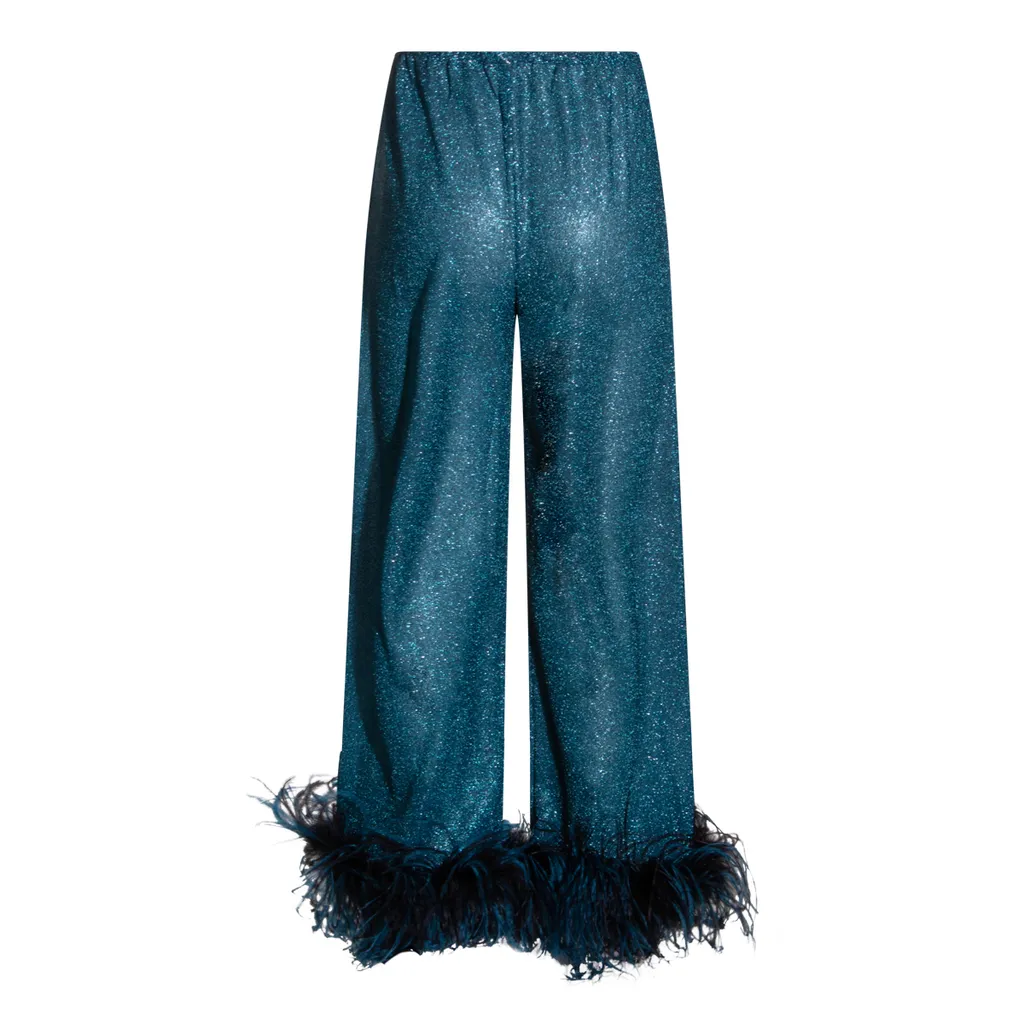 OsÉRee Lurex Thread Trousers