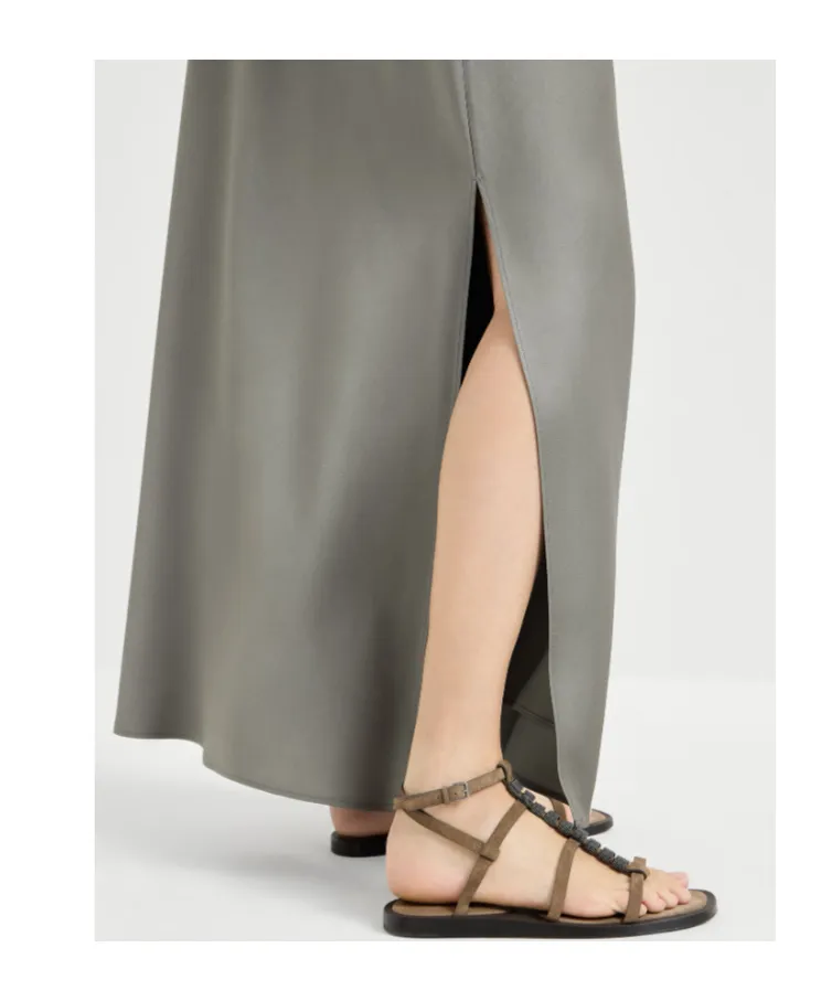 Brunello Cucinelli Slit Detailed Maxi Skirt