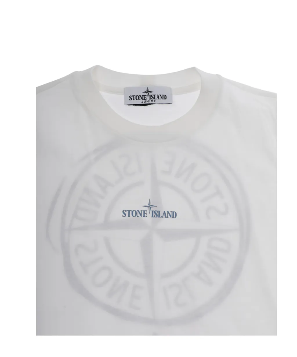 Stone Island Junior Logo Printed Crewneck T-Shirt
