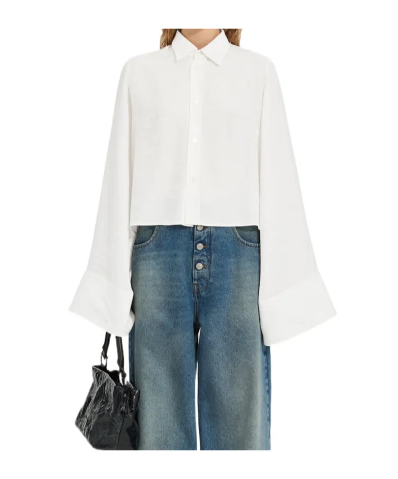 Mm6 Maison Margiela Jacquard Convertible Shirt
