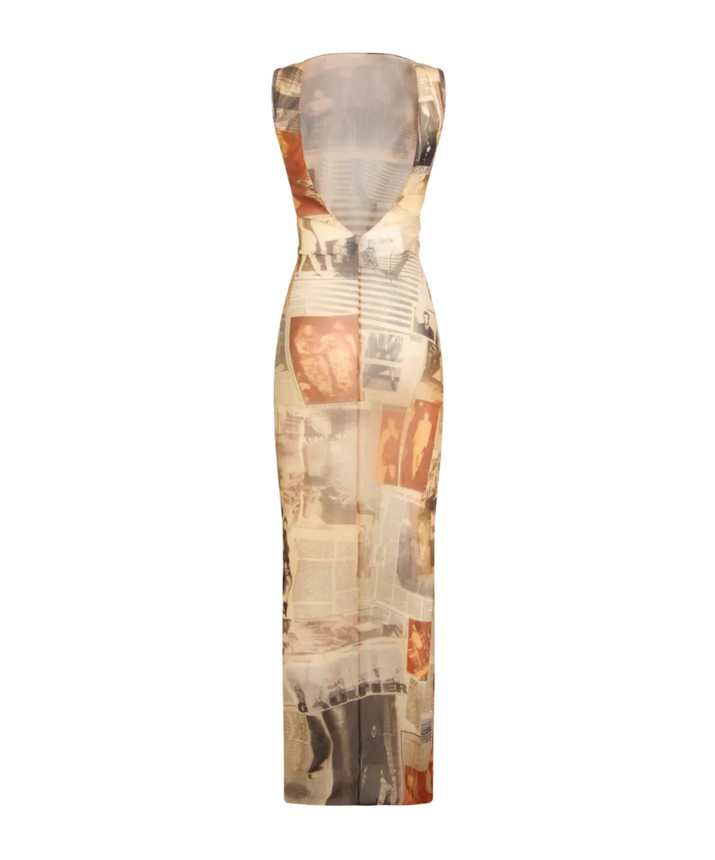 Sleeveless Printed Dress