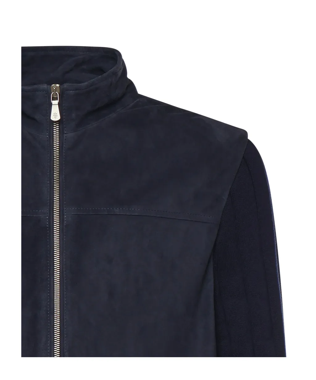 Eleventy Panelled Zip-Up Jacket