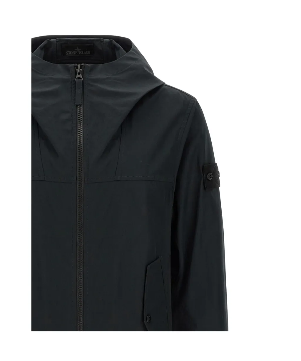 Stone Island Logo Patch Zip-Up Jacket