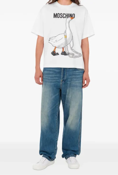Goose-Pattern T-Shirt