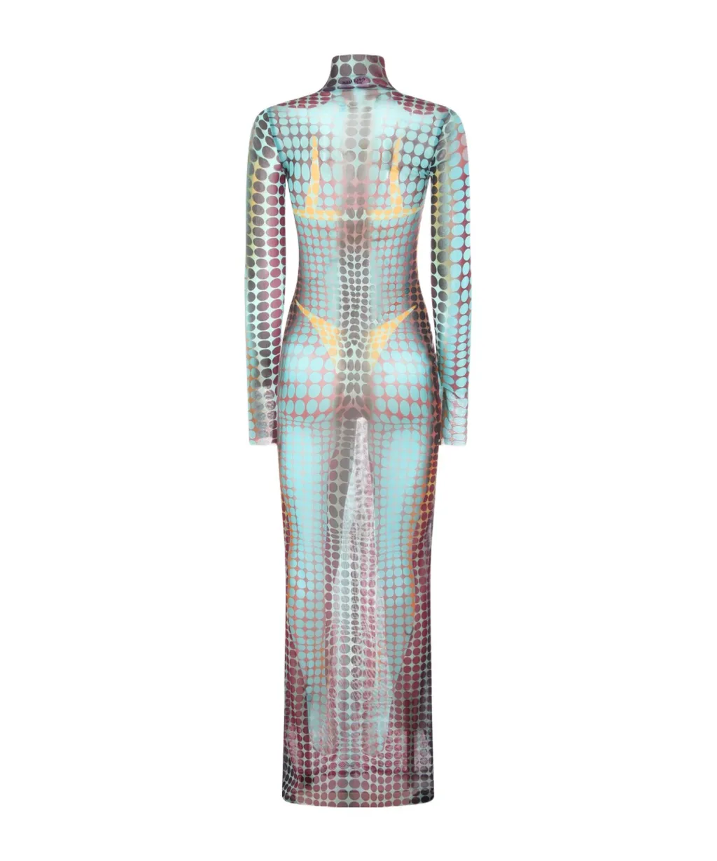 Printed Long-Sleeved Dress