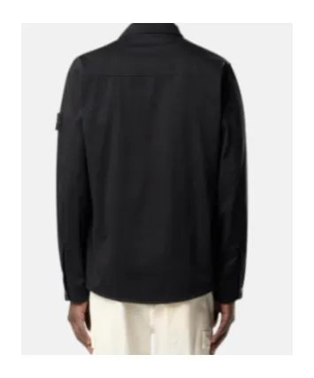 Stone Island Logo Patch Zipped Shirt Jacket