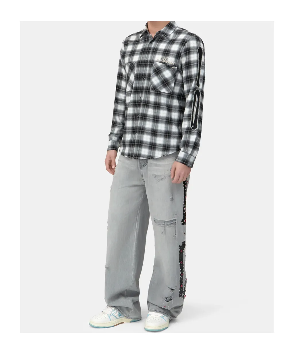 Amiri Long-Sleeved Checked Shirt