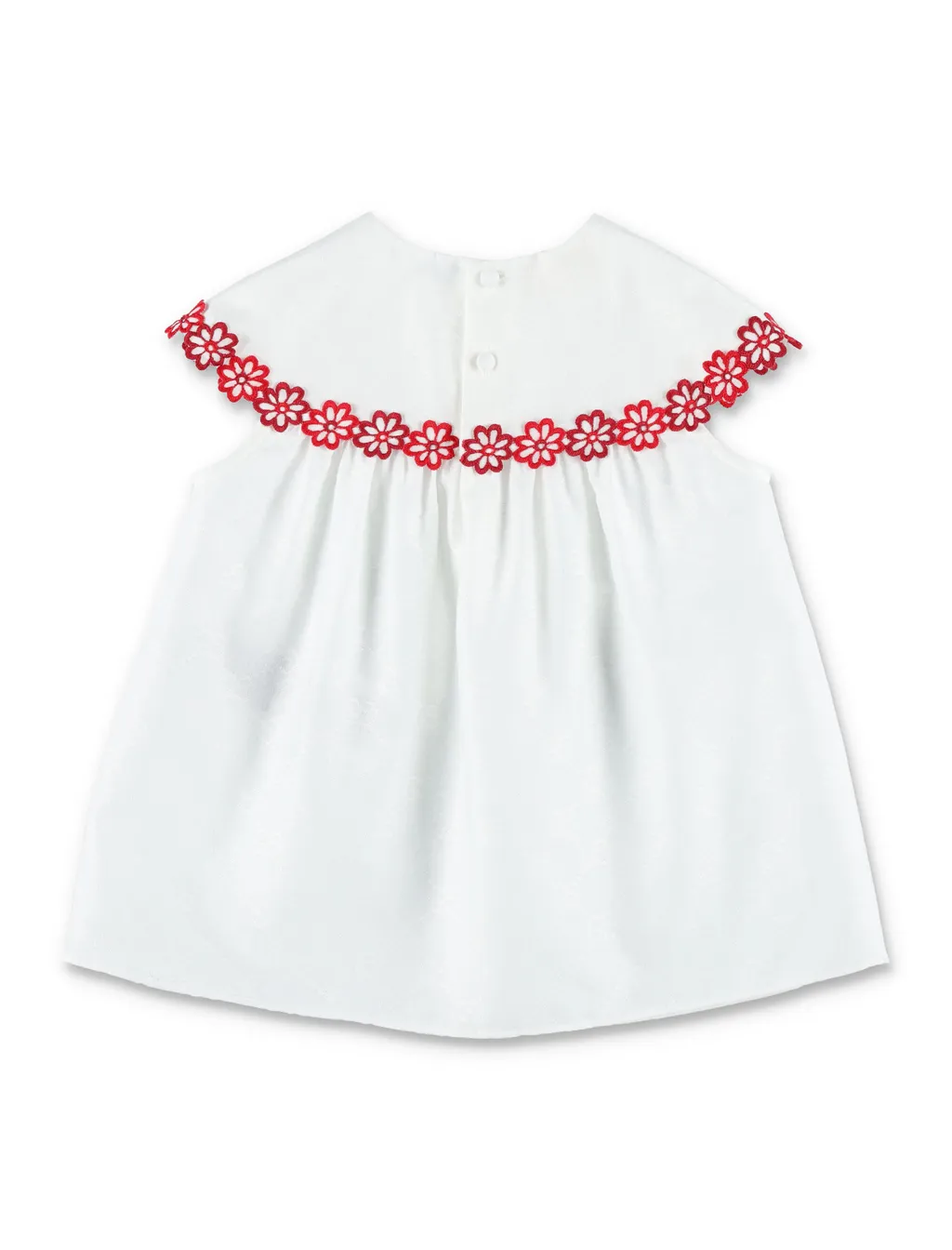 Floral-Trim Blouse