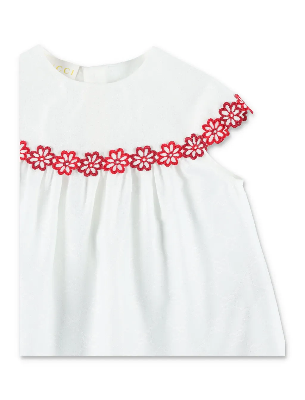 Floral-Trim Blouse