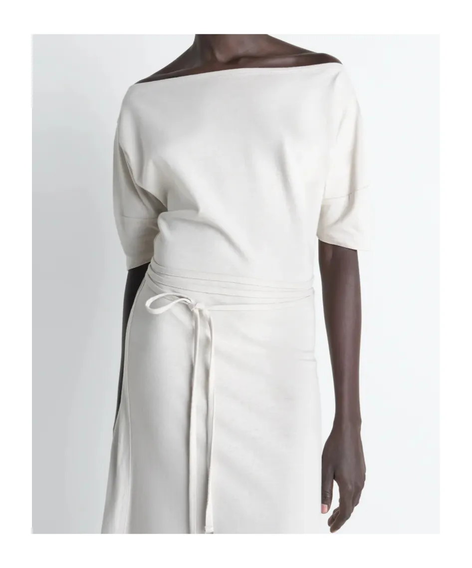 Lemaire Short Sleeve Off Shoulder Dress