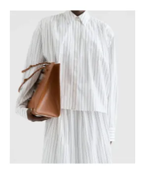 Jil Sander Drop Shoulder Striped-Pattern Shirt