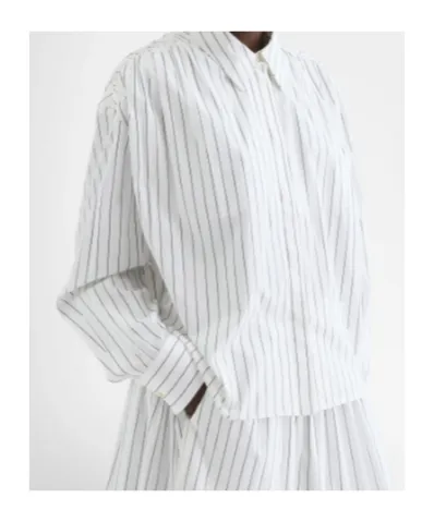 Jil Sander Drop Shoulder Striped-Pattern Shirt