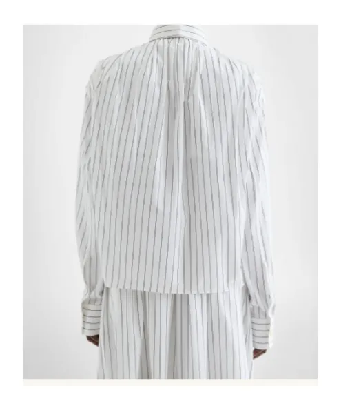 Jil Sander Drop Shoulder Striped-Pattern Shirt