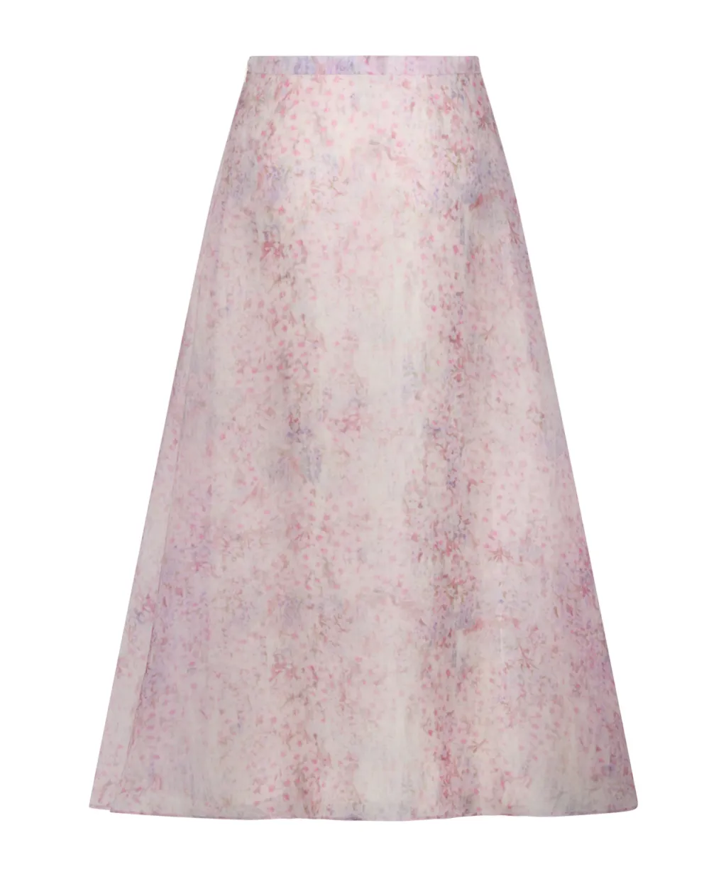 Alberta Ferretti Tie-Dyed Midi Skirt