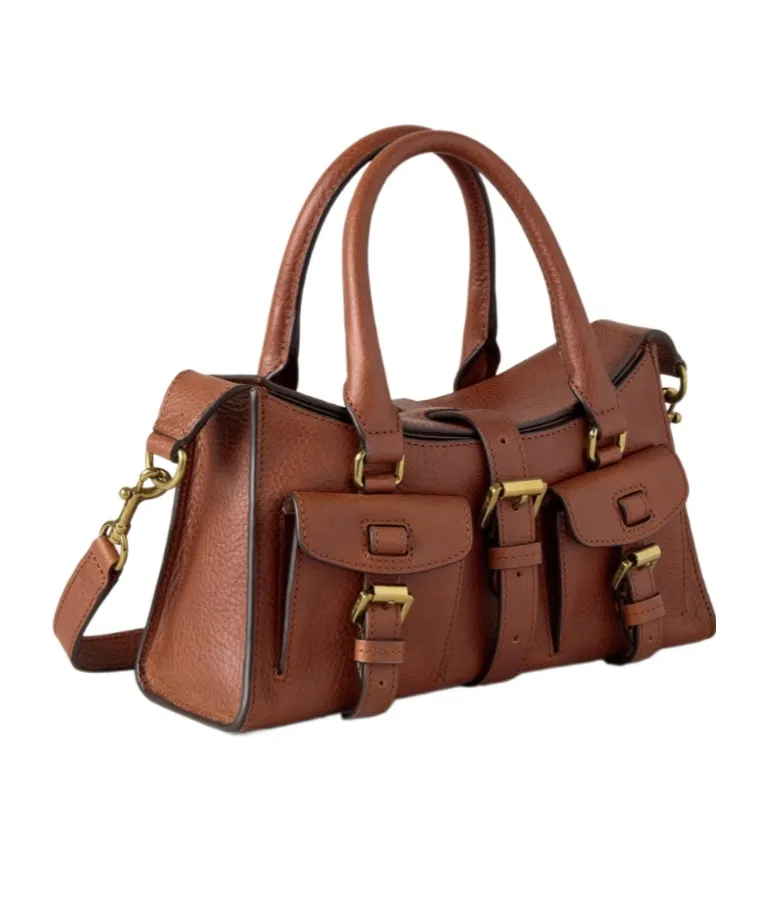 Mulberry Buckle Detailed Top Handle Bag