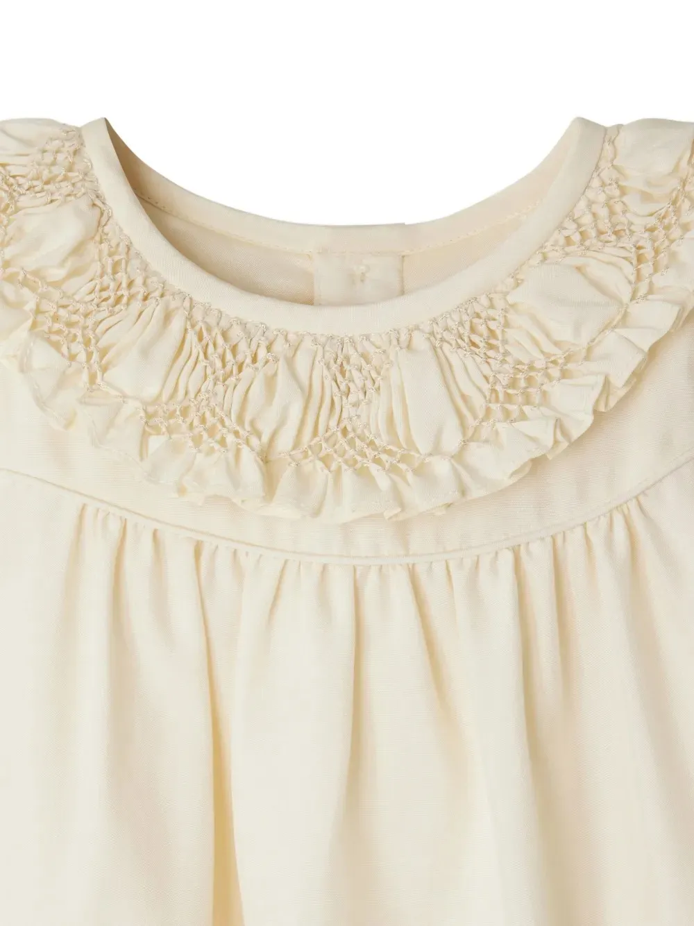 Ruffled Collar Silk Dress
