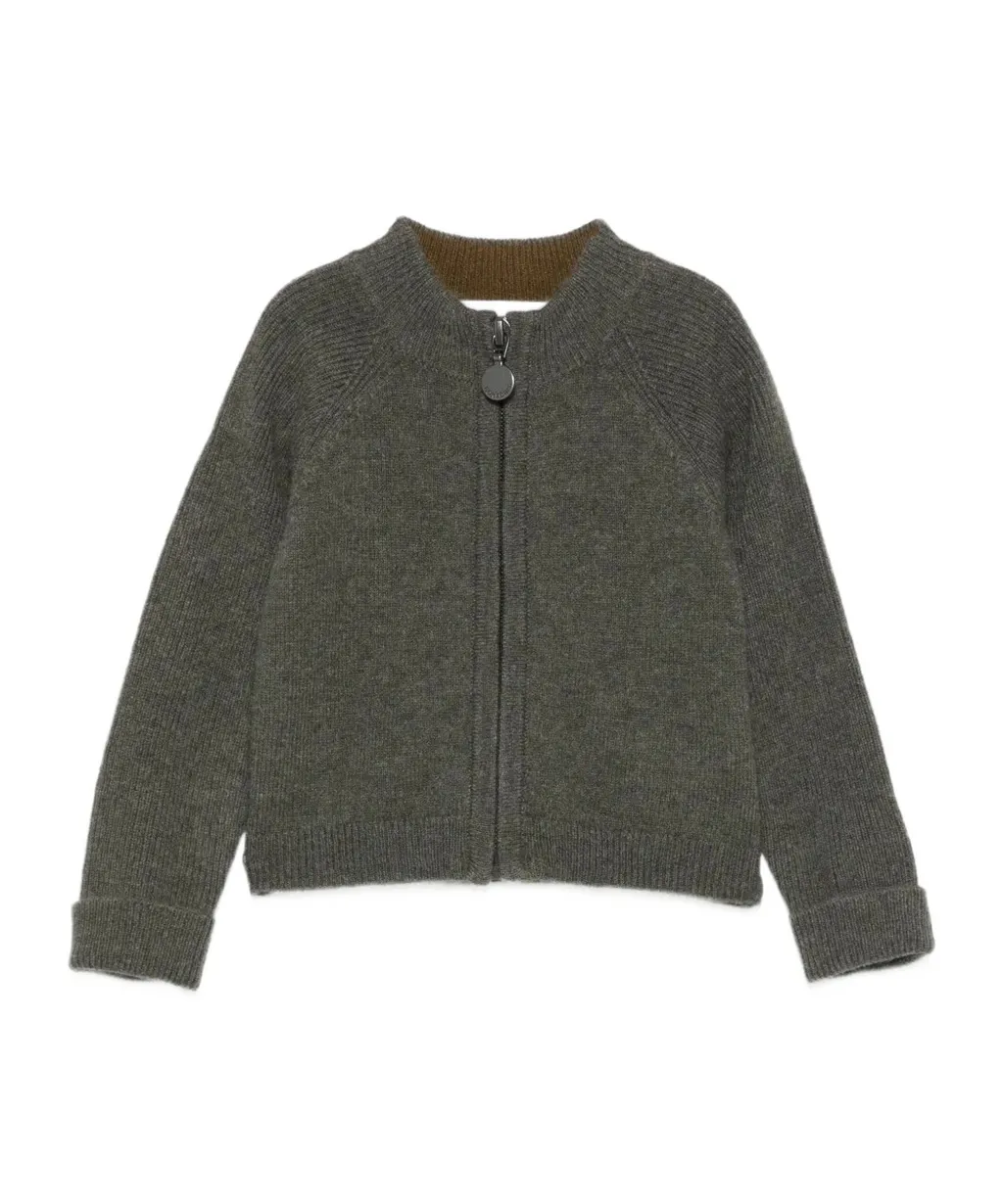 Ribbed Zip-Up Cardigan
