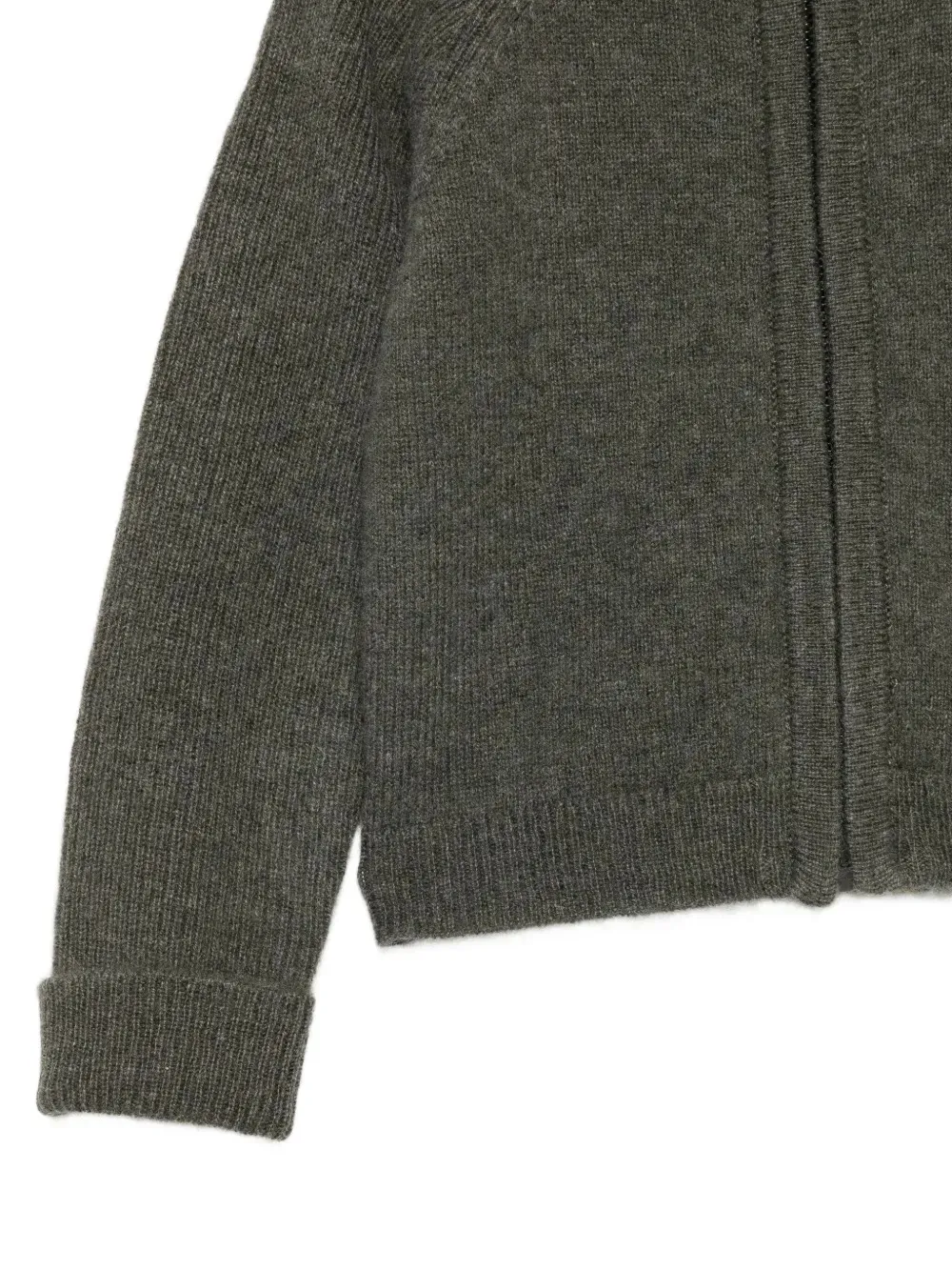 Ribbed Zip-Up Cardigan