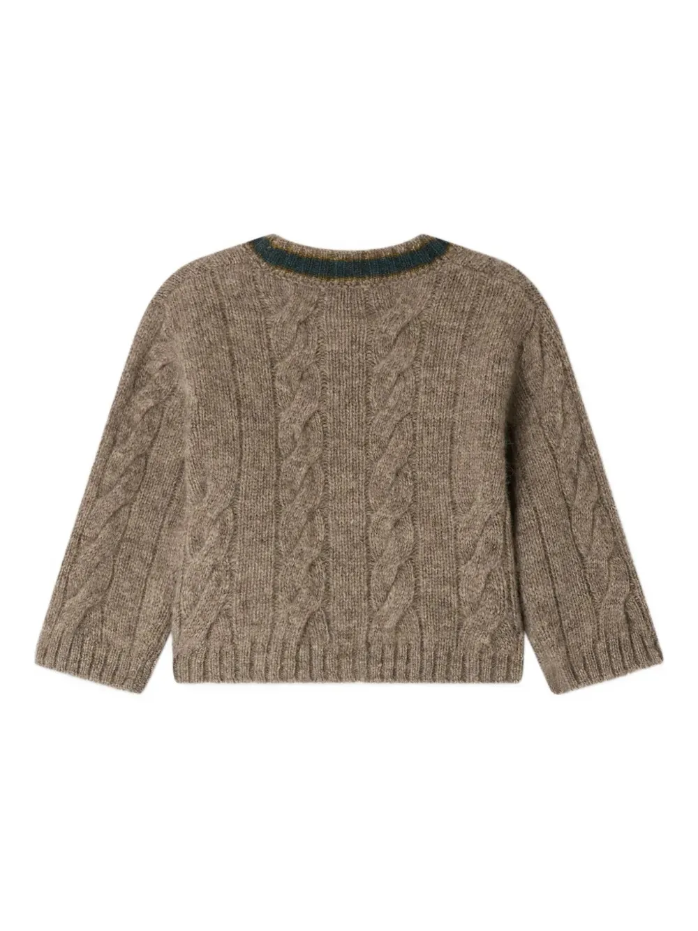 Giorginoli V-Neck Cable Knit Cardigan