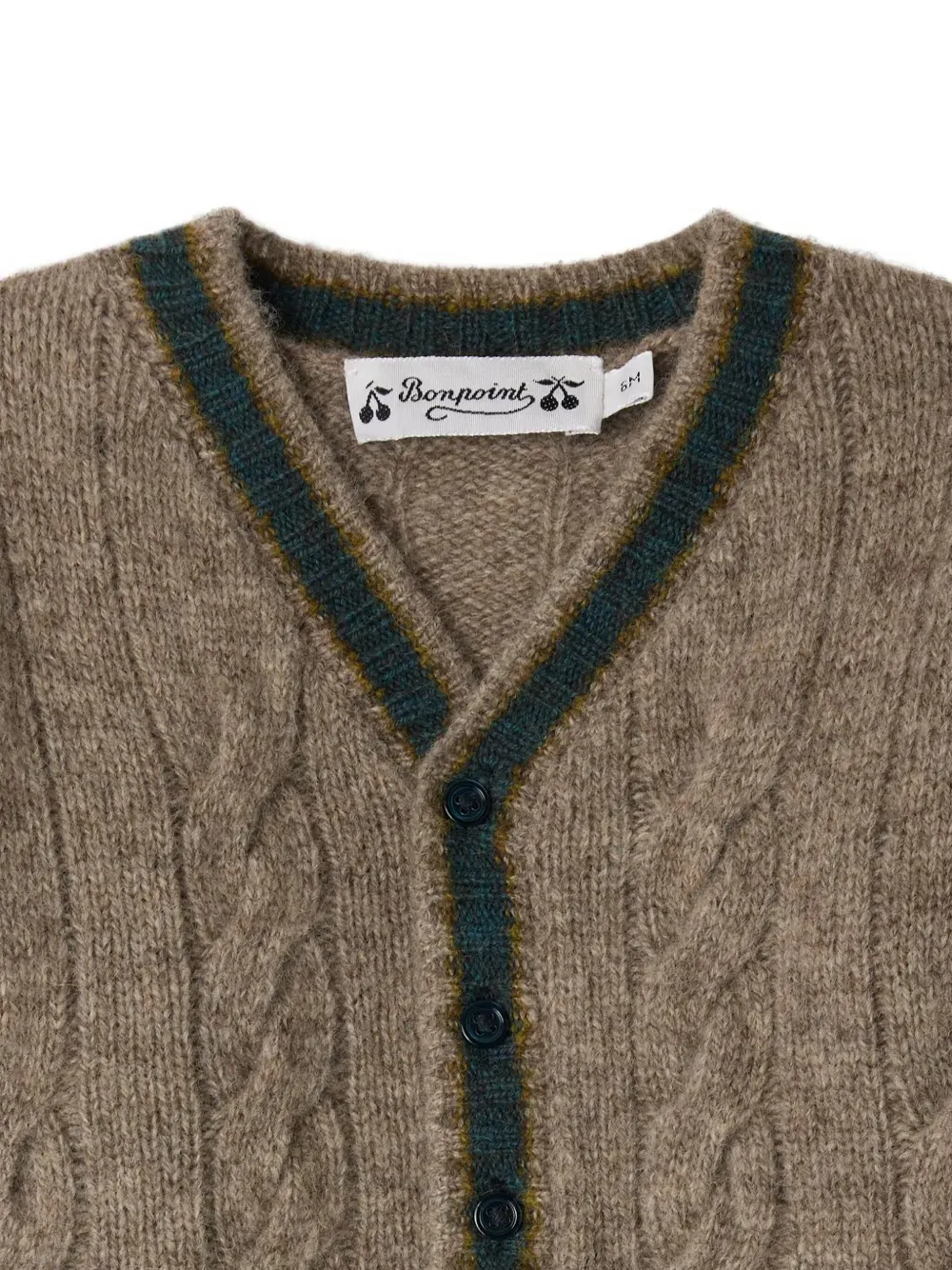 Giorginoli V-Neck Cable Knit Cardigan