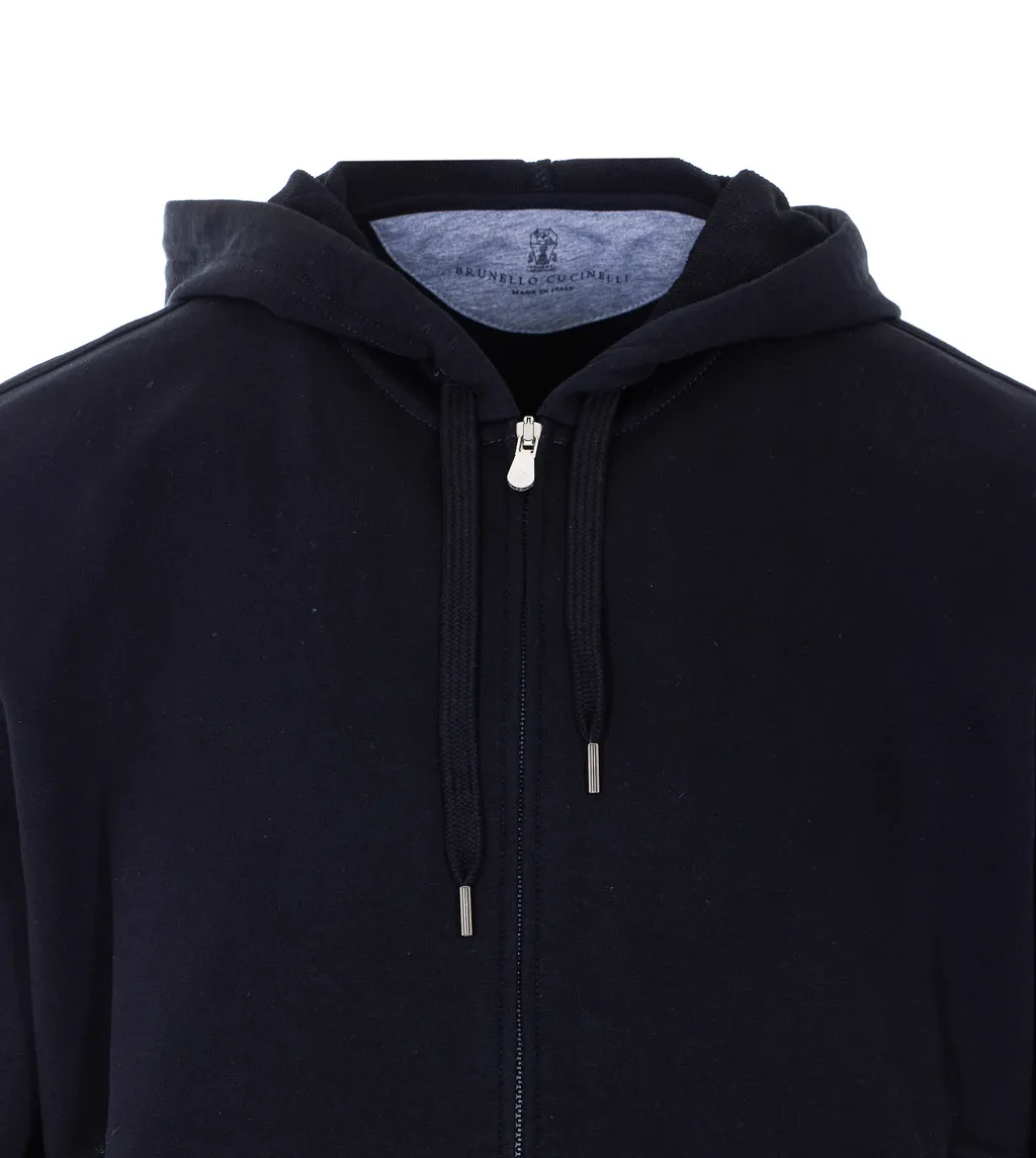 Brunello Cucinelli Zip-Up Drawstring Hoodie