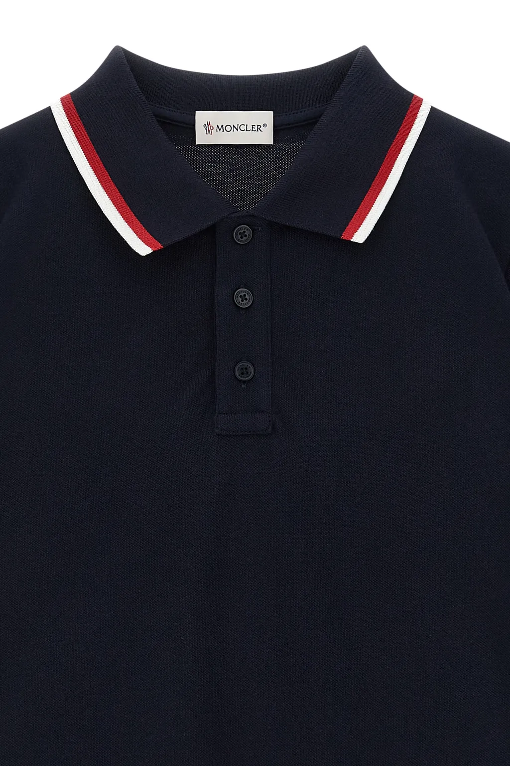 Moncler Enfant Tricolor Polo Shirt