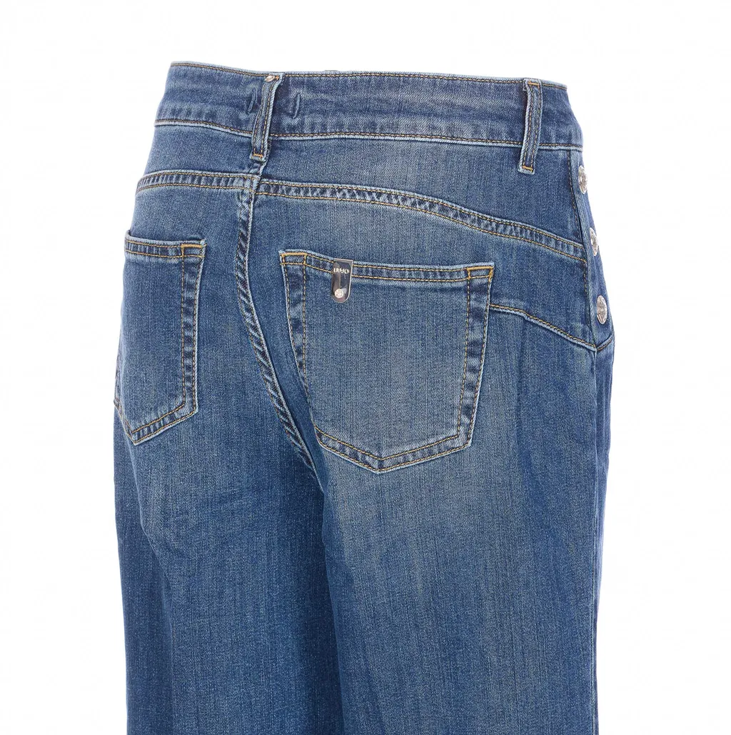 Liu Jo Button Detail Flared Jeans