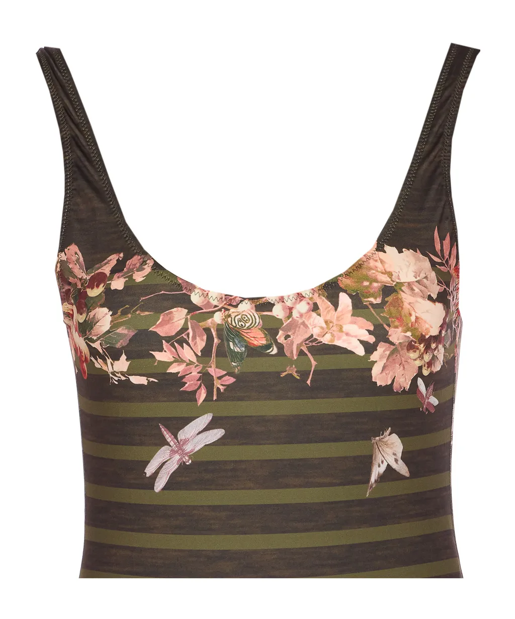 Jean Paul Gaultier Floral Print Swimsuit