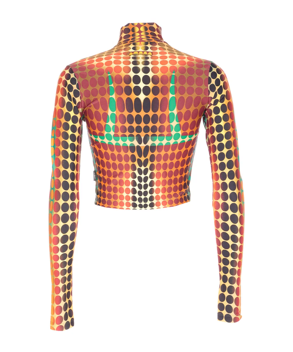 Jean Paul Gaultier Patterned High Neck Top