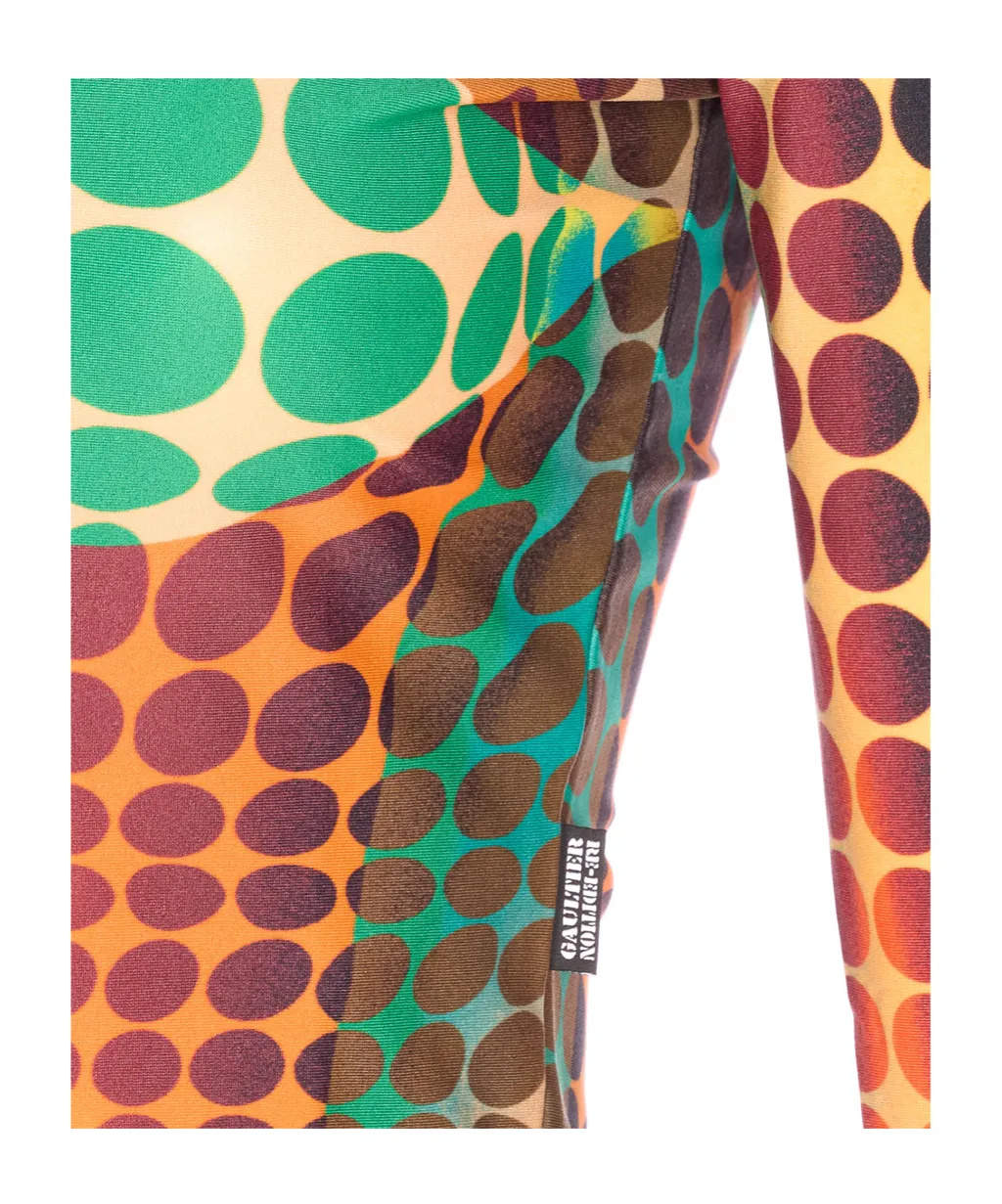 Jean Paul Gaultier Patterned High Neck Top