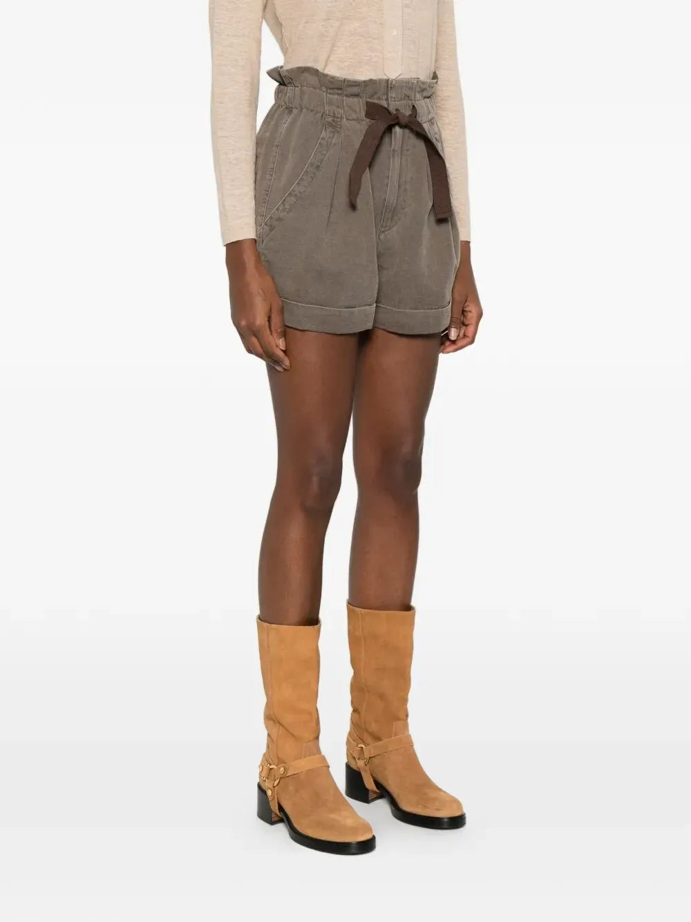 Isabel Marant ÉToile Nirma Pleated Drawstring Shorts