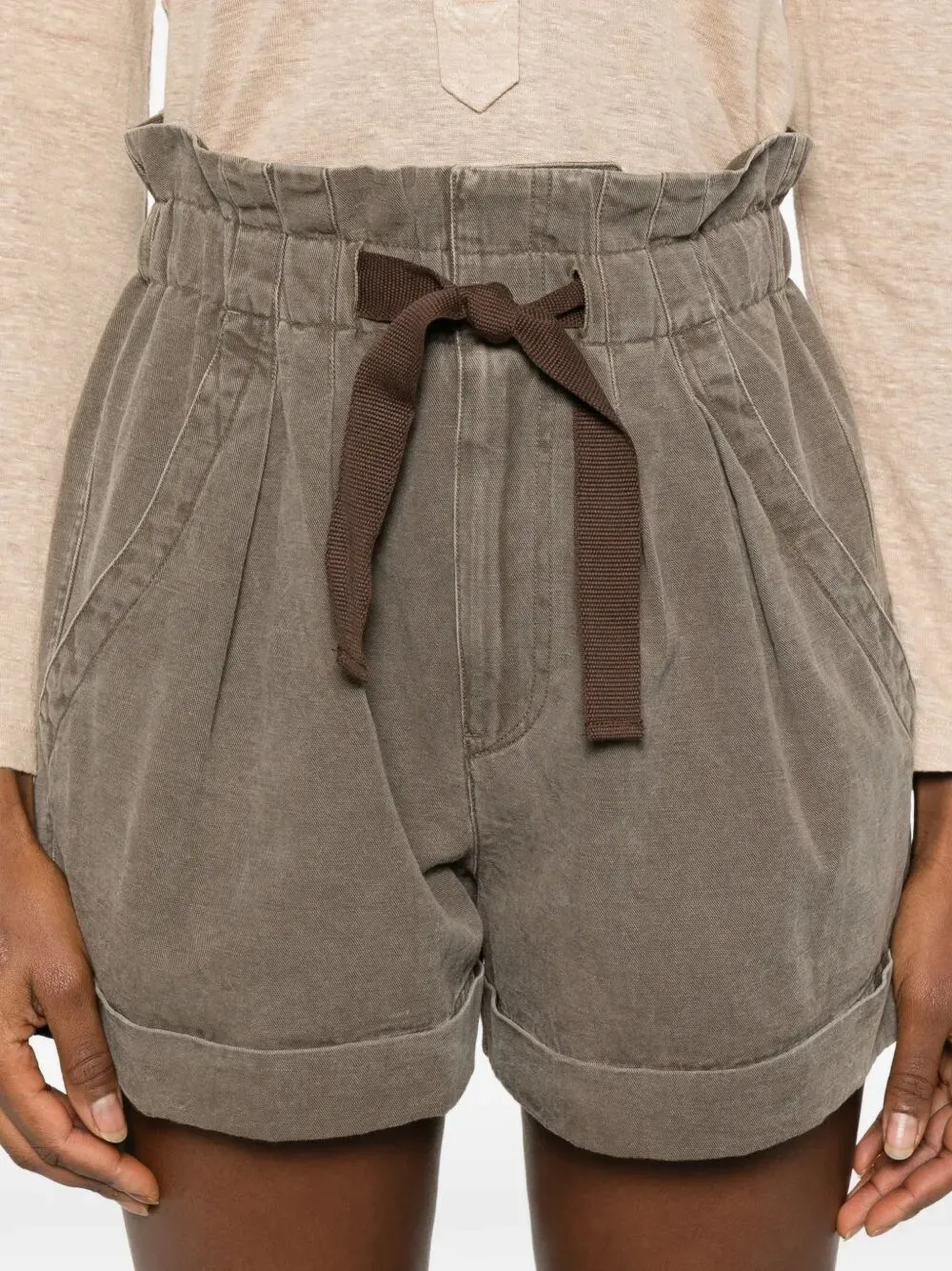Isabel Marant ÉToile Nirma Pleated Drawstring Shorts