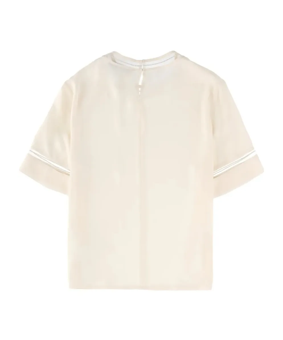 Fabiana Filippi Short Sleeved Embellished Detail T-Shirt