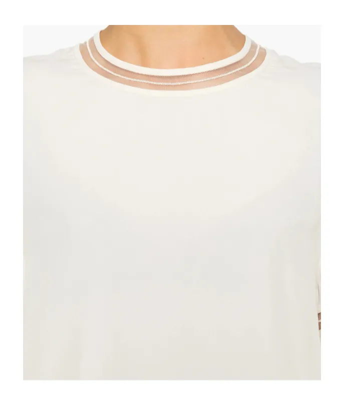 Fabiana Filippi Short Sleeved Embellished Detail T-Shirt