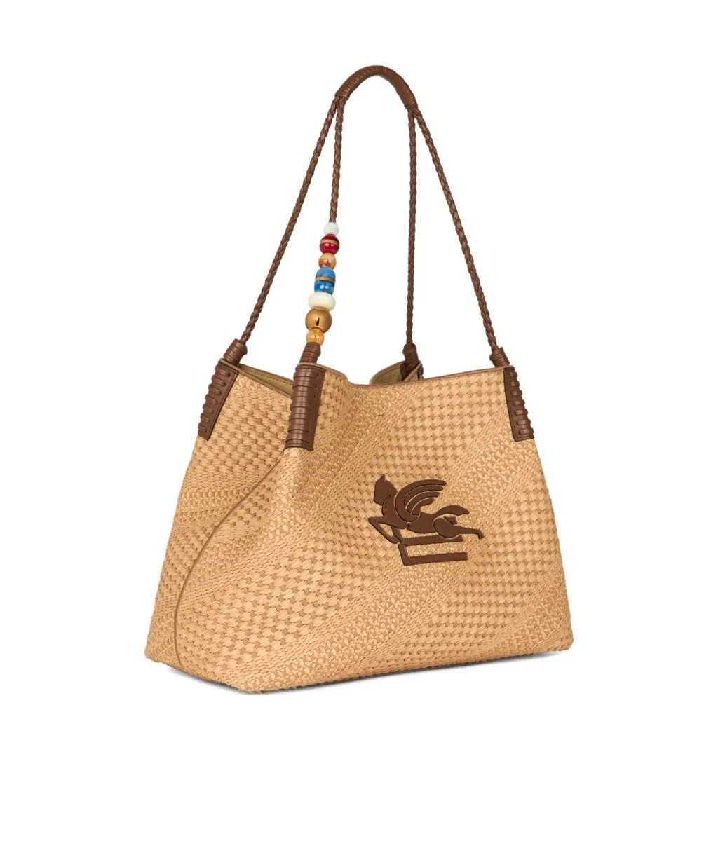 Etro Large Libra Pegasus Bead Shoulder Bag