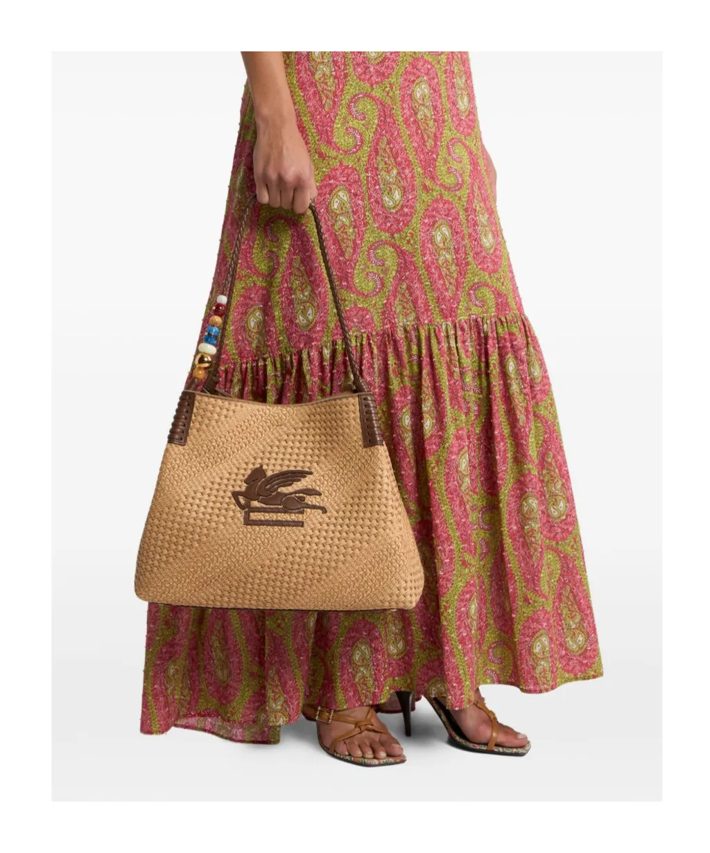 Etro Large Libra Pegasus Bead Shoulder Bag