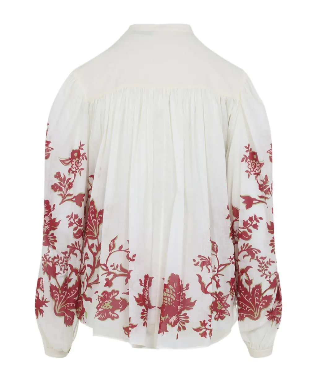Floral-Print Buttoned Shirt