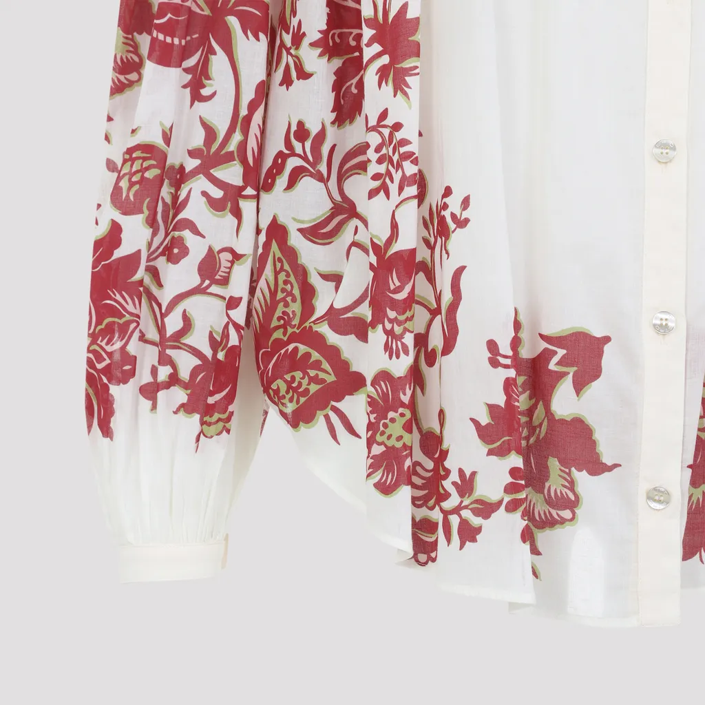Floral-Print Buttoned Shirt