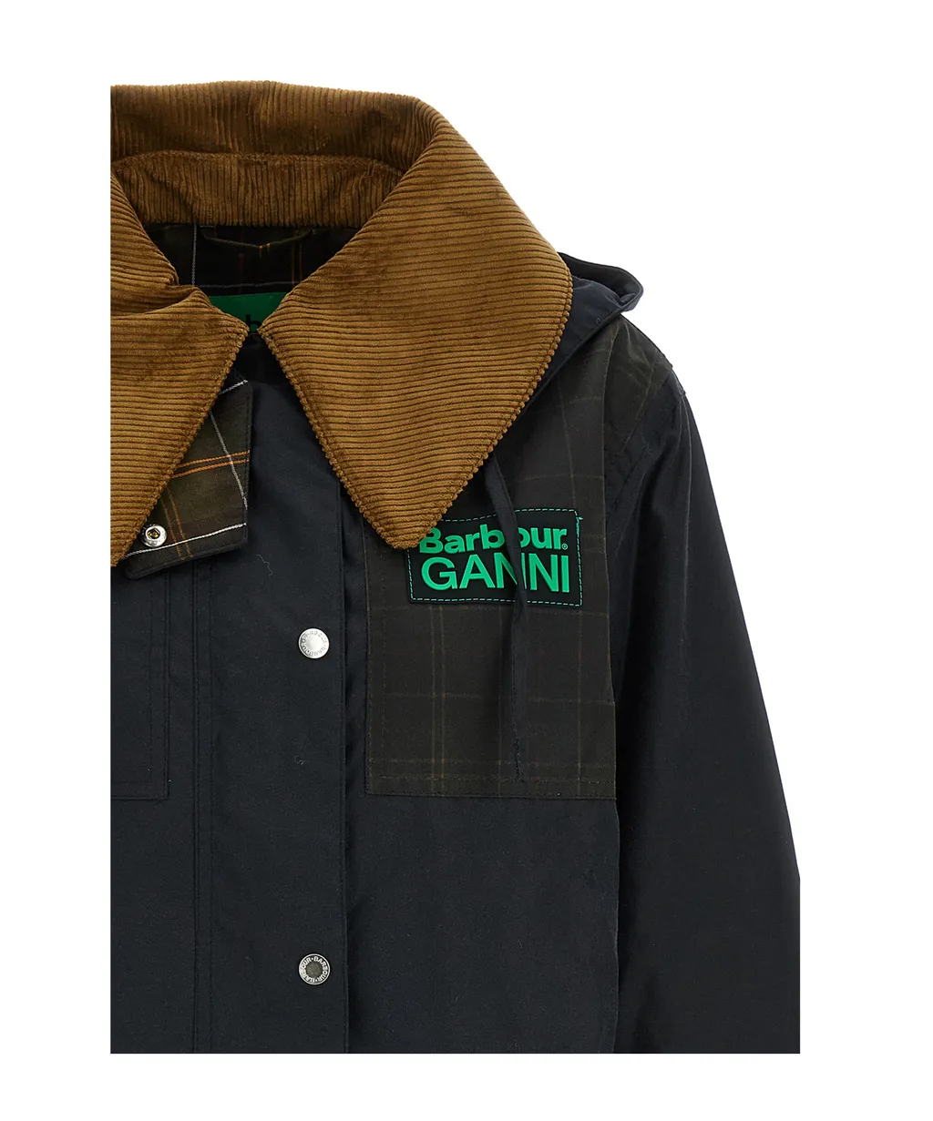 Barbour X Ganni Waxed Duffle Coat